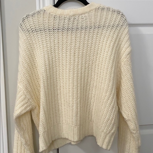 Cream American Eagle Knit Sweater - Picture 2 of 3